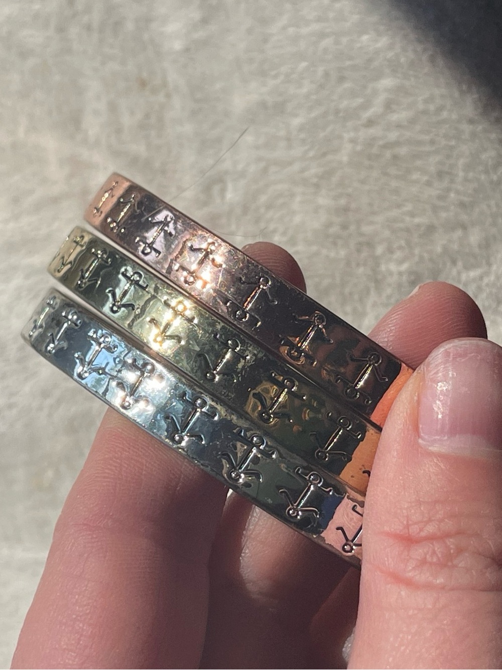 RARE 7 For All Mankind x Mattlin Era Nikki Reed "Story Telling" Bangle Set - Picture 4 of 5